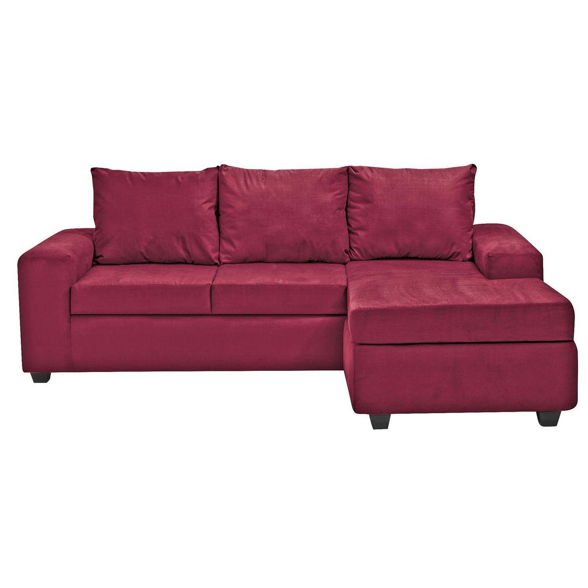 INTERMUEBLES - Sofá Modular 4 cuerpos Kahlo 225x86x80 cm Burdeo