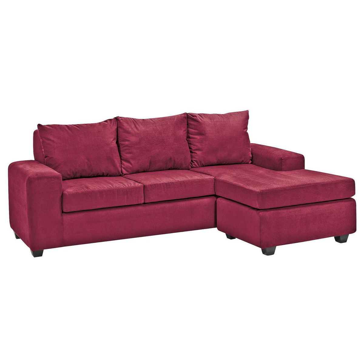 INTERMUEBLES - Sofá Modular 4 cuerpos Kahlo 225x86x80 cm Burdeo