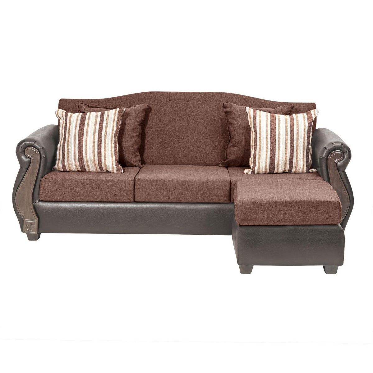 INTERMUEBLES - Sofá Modular 4 cuerpos New Bugambilia 210x93x83 cm Chocolate