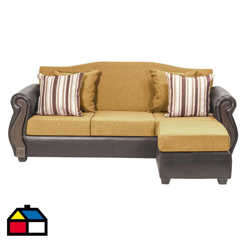 INNOVAMUEBLES - Sofá Modular 4 cuerpos New Bugambilia 210x93x83 cm Oro