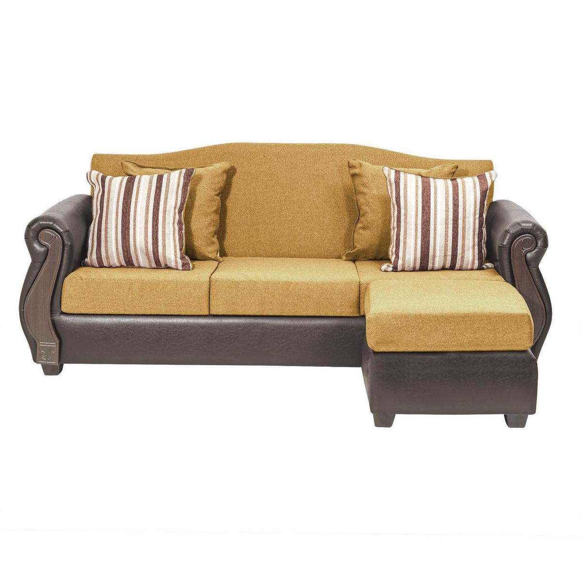 INTERMUEBLES - Sofá Modular 4 cuerpos New Bugambilia 210x93x83 cm Café