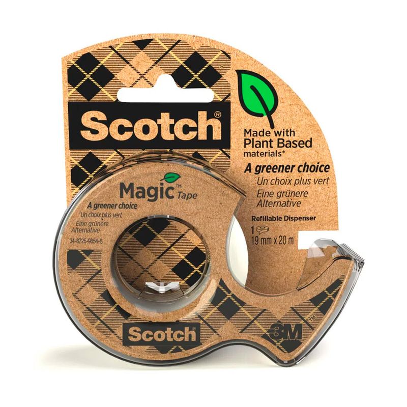 SCOTCH - Cinta Greener 19 mm x 20 m con Dispensador Scotch