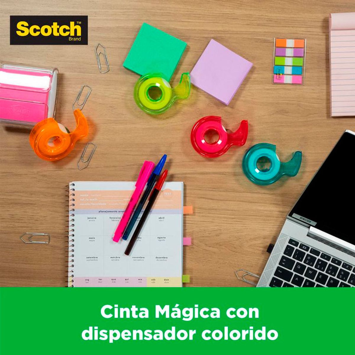 SCOTCH - Cinta Mágica 19 mm x 16.5 m Colores Surtidos