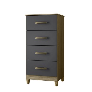 Comoda 4c mobi 50x40x105 cm gris