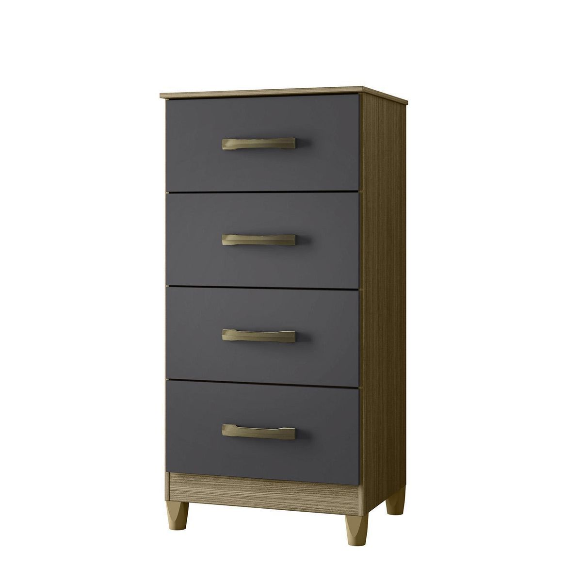 VEKKAHOME - Cómoda 4 Cajón(es) Mobi 50x105x40 cm Gris