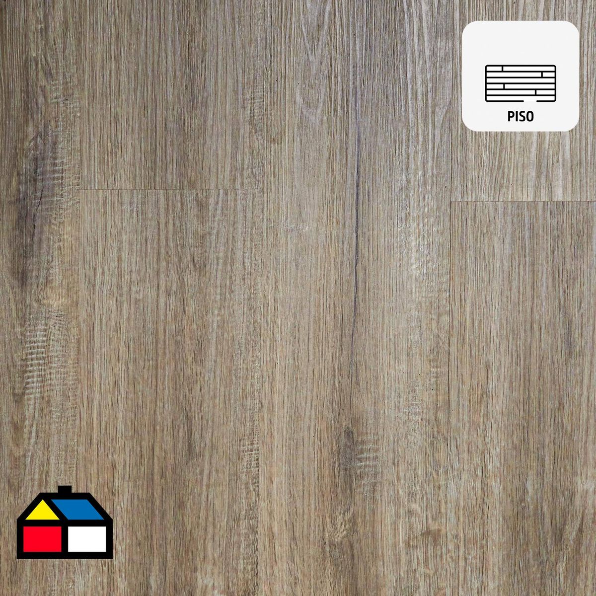 GRUPO CUBICO - Piso Vinílico 5 mm 18x122 cm SPC012-Madera Café Madera 2.2 m2