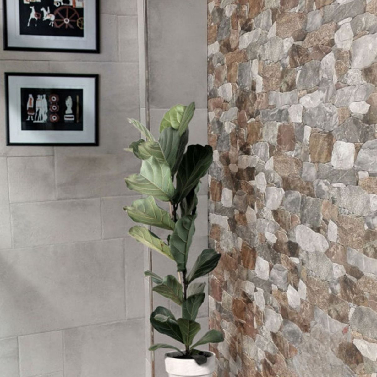 PAMESA - Cerámica 34x50 cm Petra Grafito Multicolor 1.7 m2