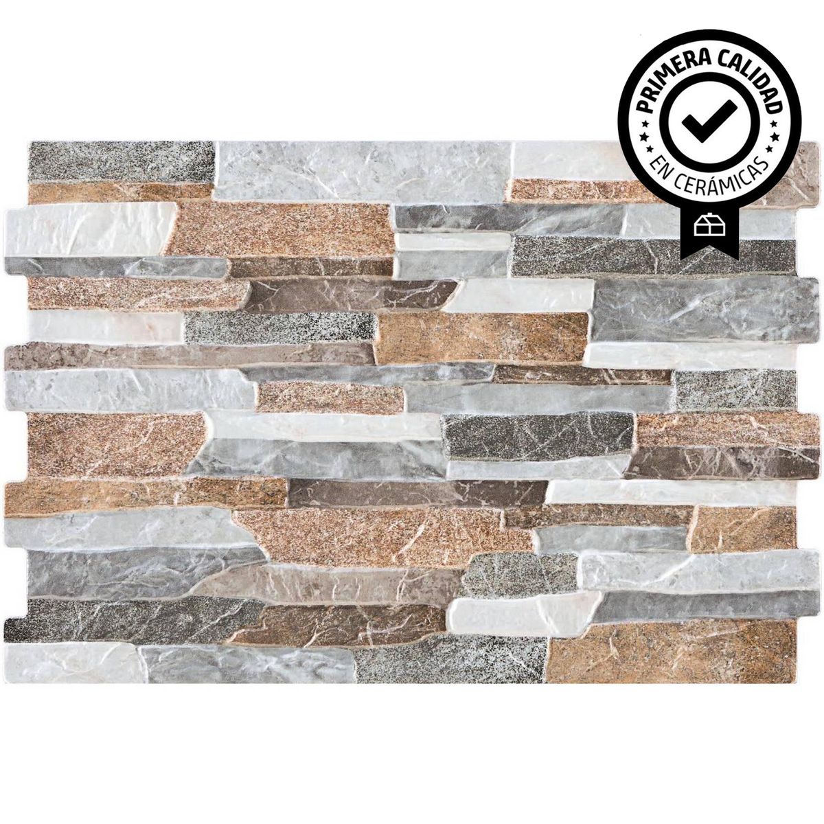 PAMESA - Cerámica 34x50 cm Petra Grafito Multicolor 1.7 m2