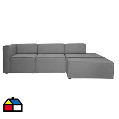Seccional modular 3.1 Dijon gris oscuro