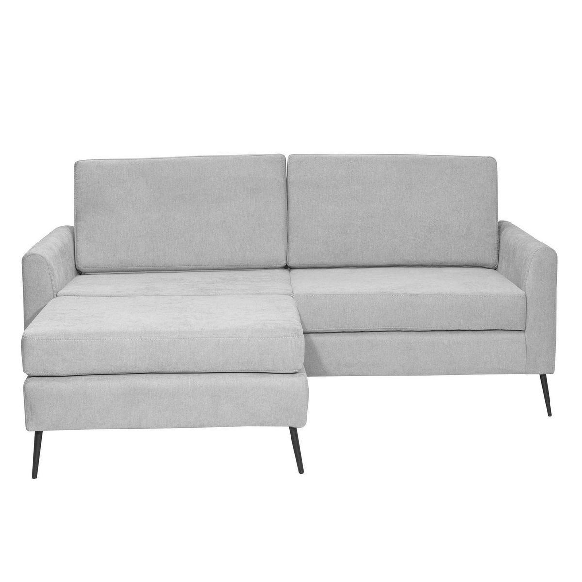 INTERMUEBLES - Sofá Seccional 3 cuerpos Washington 190x85x88 cm Gris Claro