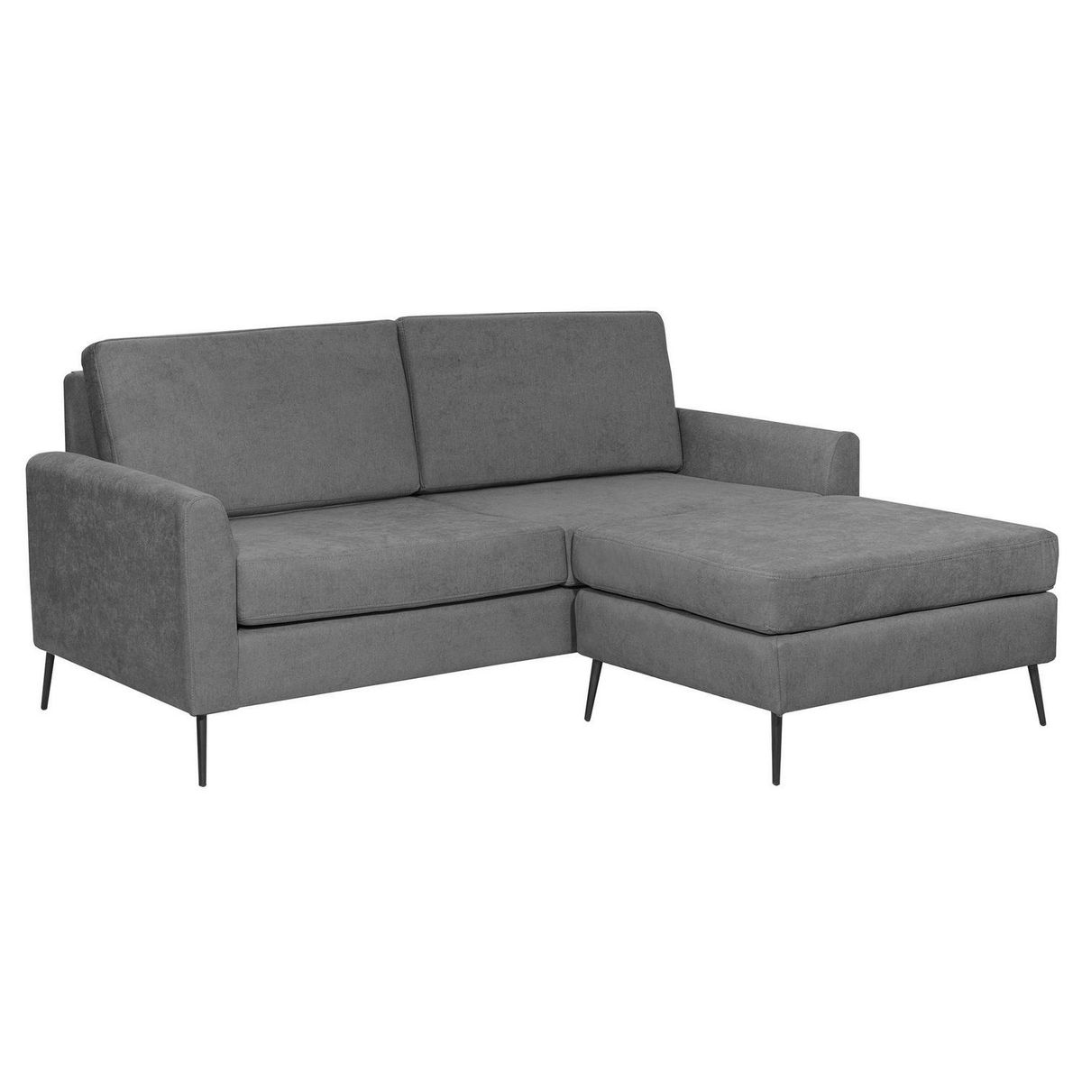INTERMUEBLES - Sofá Seccional 3 cuerpos Washington 190x85x88 cm Gris Oscuro