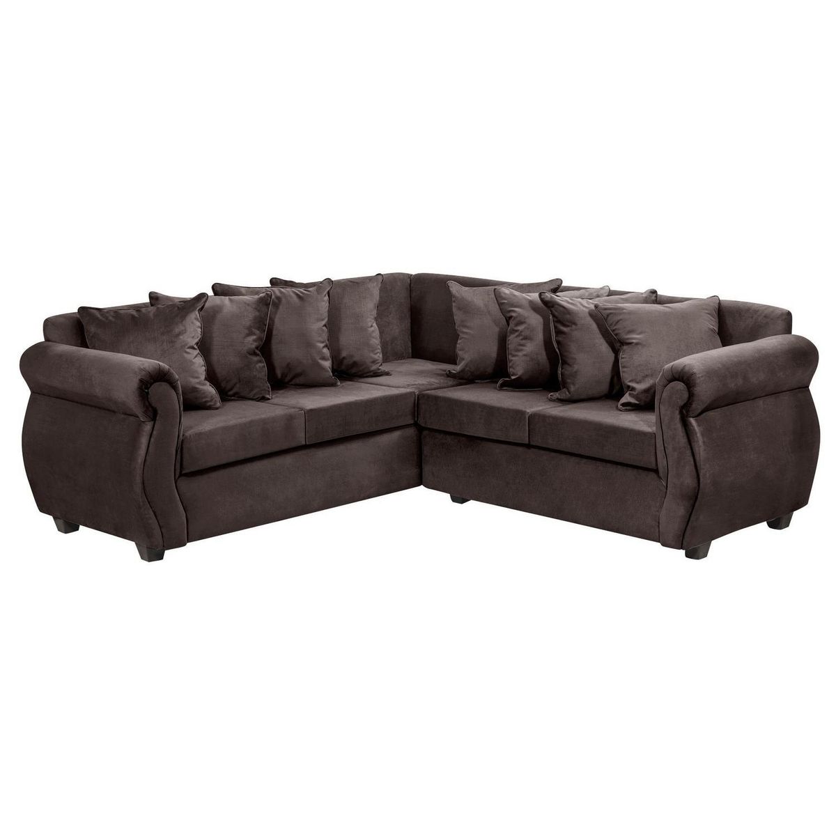 INTERMUEBLES - Sofá Seccional 5 cuerpos Violeta 216x86x81 cm Chocolate