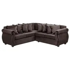 INNOVAMUEBLES - Sofá Seccional 5 cuerpos Violeta 216x86x81 cm Chocolate