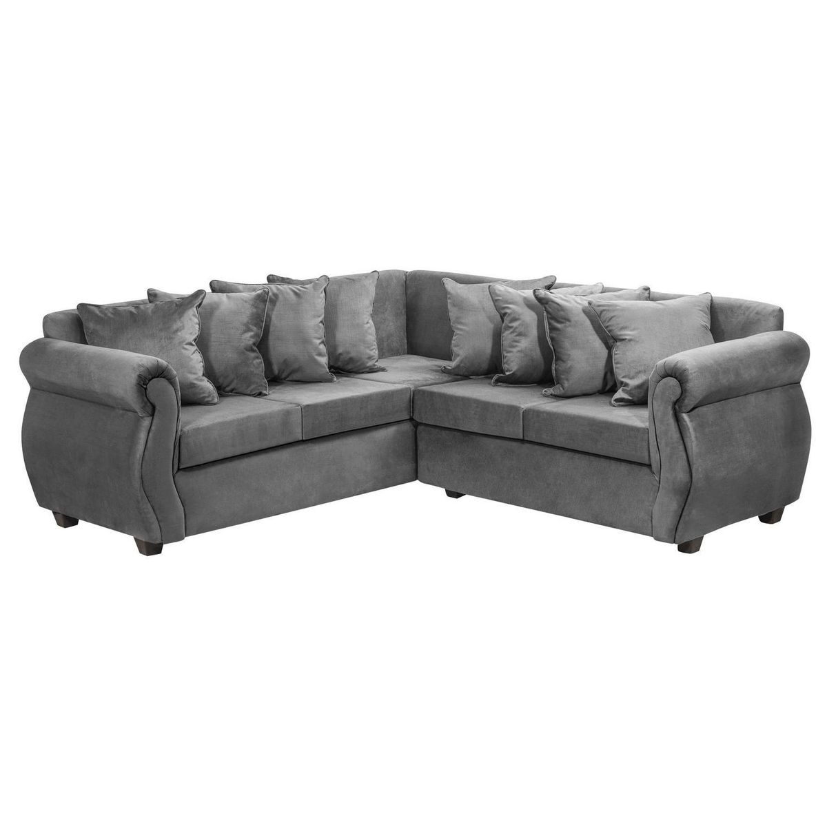 INTERMUEBLES - Sofá Seccional 5 cuerpos Violeta 216x86x81 cm Gris
