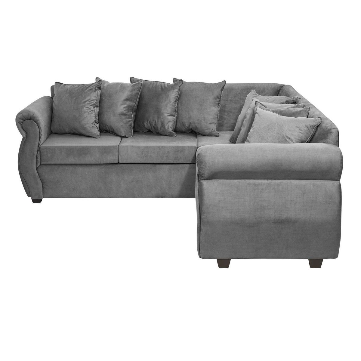 INTERMUEBLES - Sofá Seccional 5 cuerpos Violeta 216x86x81 cm Gris