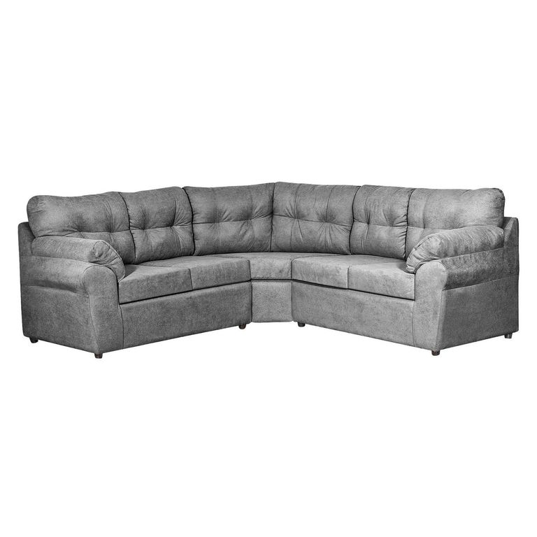 INTERMUEBLES Sofá Seccional 5 cuerpos Atlas 190x90x75 cm Gris