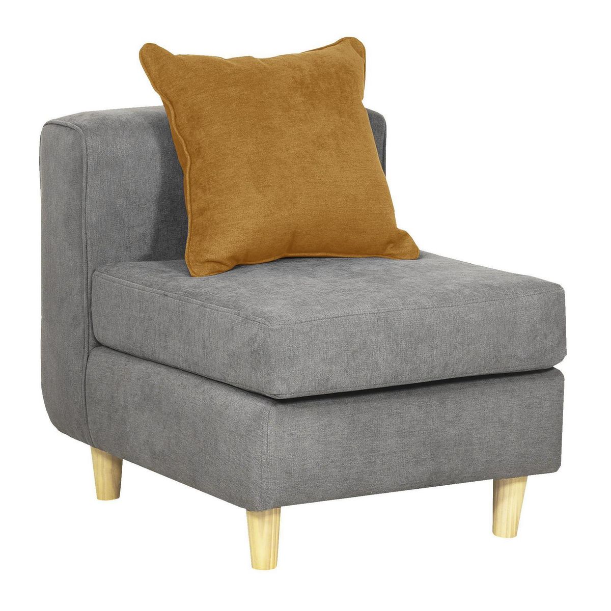 INTERMUEBLES - Butaca 1 cuerpo Eagle 62x70x80 cm Gris