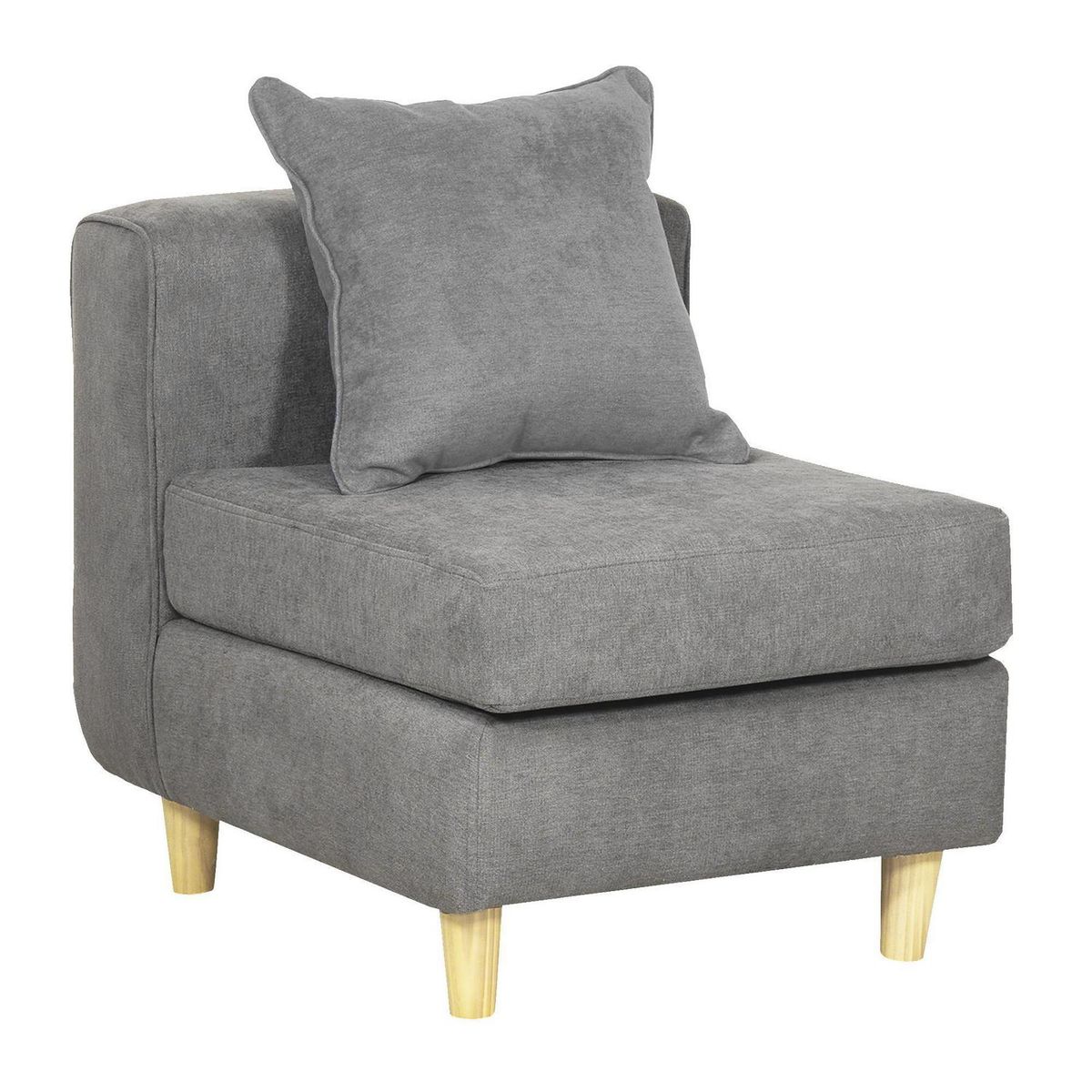 INTERMUEBLES - Butaca 1 cuerpo Eagle 62x70x80 cm Gris