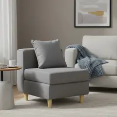 INTERMUEBLES - Butaca 1 cuerpo Eagle 62x70x80 cm Gris