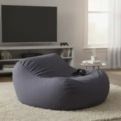 INTERMUEBLES - Pouf 1 cuerpo Paris 75x105x105 cm Negro