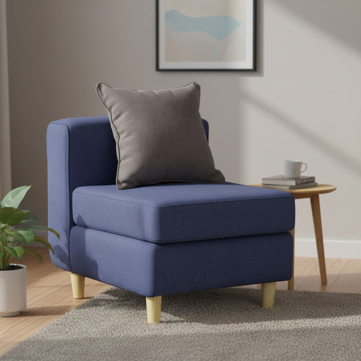 INTERMUEBLES - Butaca 1 cuerpo Eagle 62x70x80 cm Azul