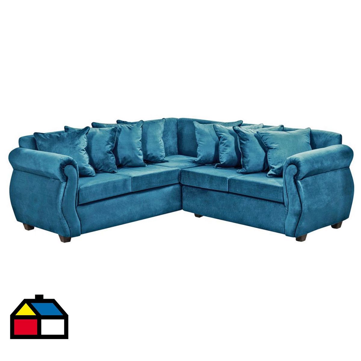 INTERMUEBLES - Sofá Seccional 5 cuerpos Violeta 216x86x81 cm Petroleo