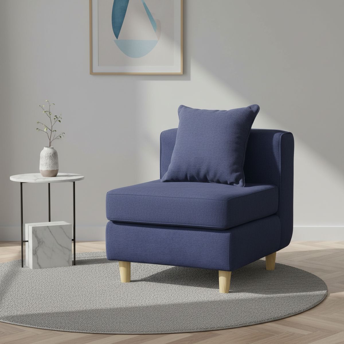 INTERMUEBLES - Butaca 1 cuerpo Eagle 62x70x80 cm Azul