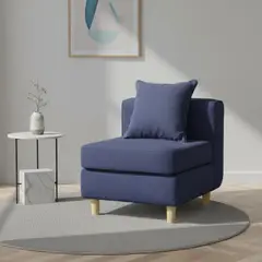 INTERMUEBLES - Butaca 1 cuerpo Eagle 62x70x80 cm Azul