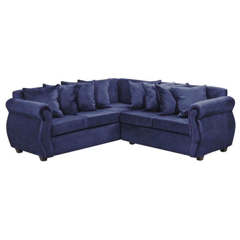 INNOVAMUEBLES - Sofá Seccional 5 cuerpos Violeta 216x86x81 cm Azul