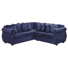 INNOVAMUEBLES - Sofá Seccional 5 cuerpos Violeta 216x86x81 cm Azul