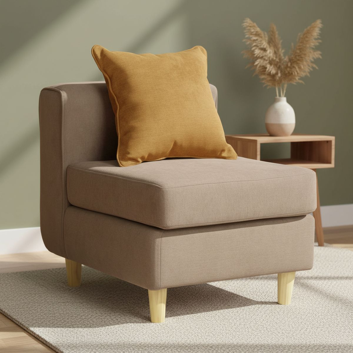 INTERMUEBLES - Butaca 1 cuerpo Eagle 62x70x80 cm Arena