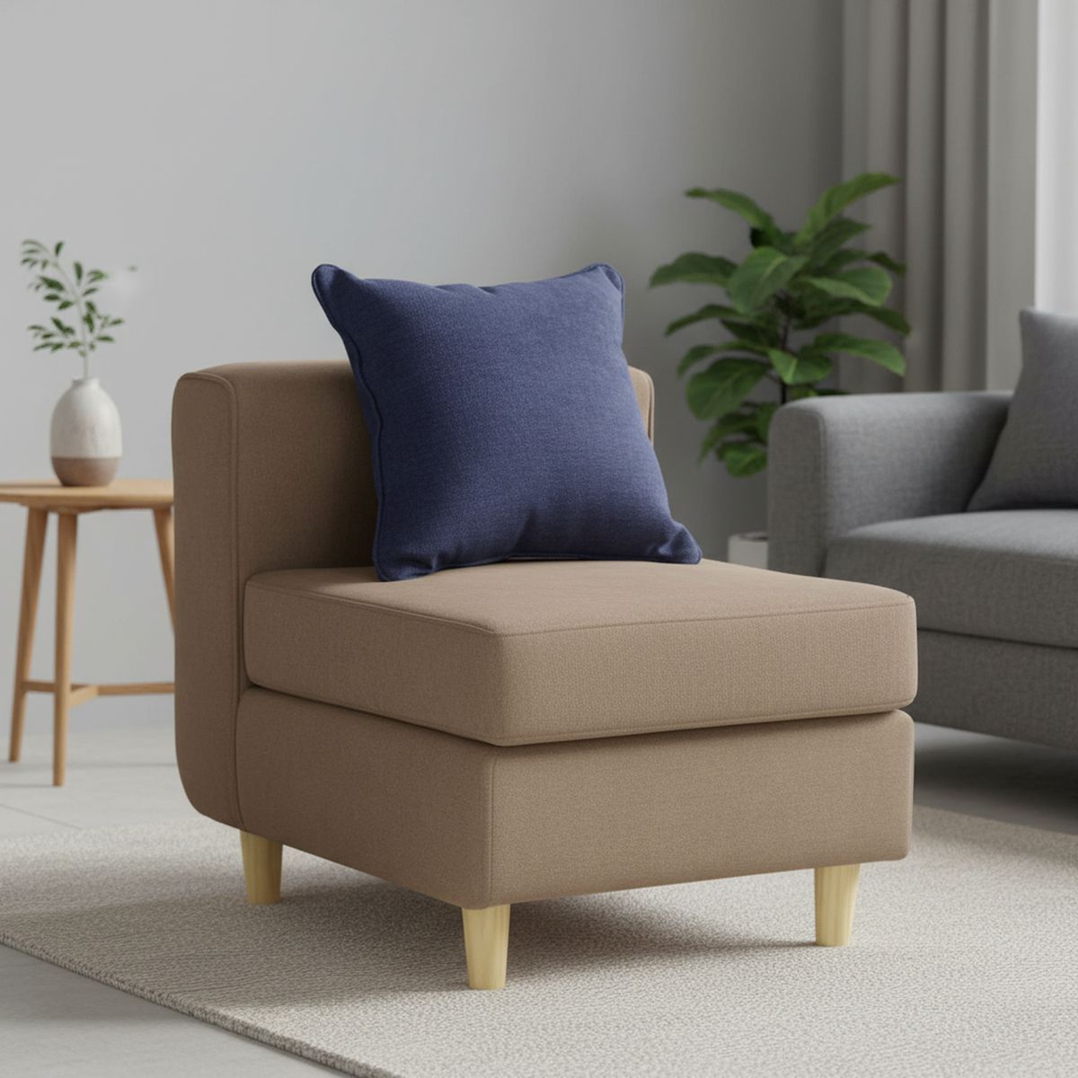 INTERMUEBLES - Butaca 1 cuerpo Eagle 62x70x80 cm Arena