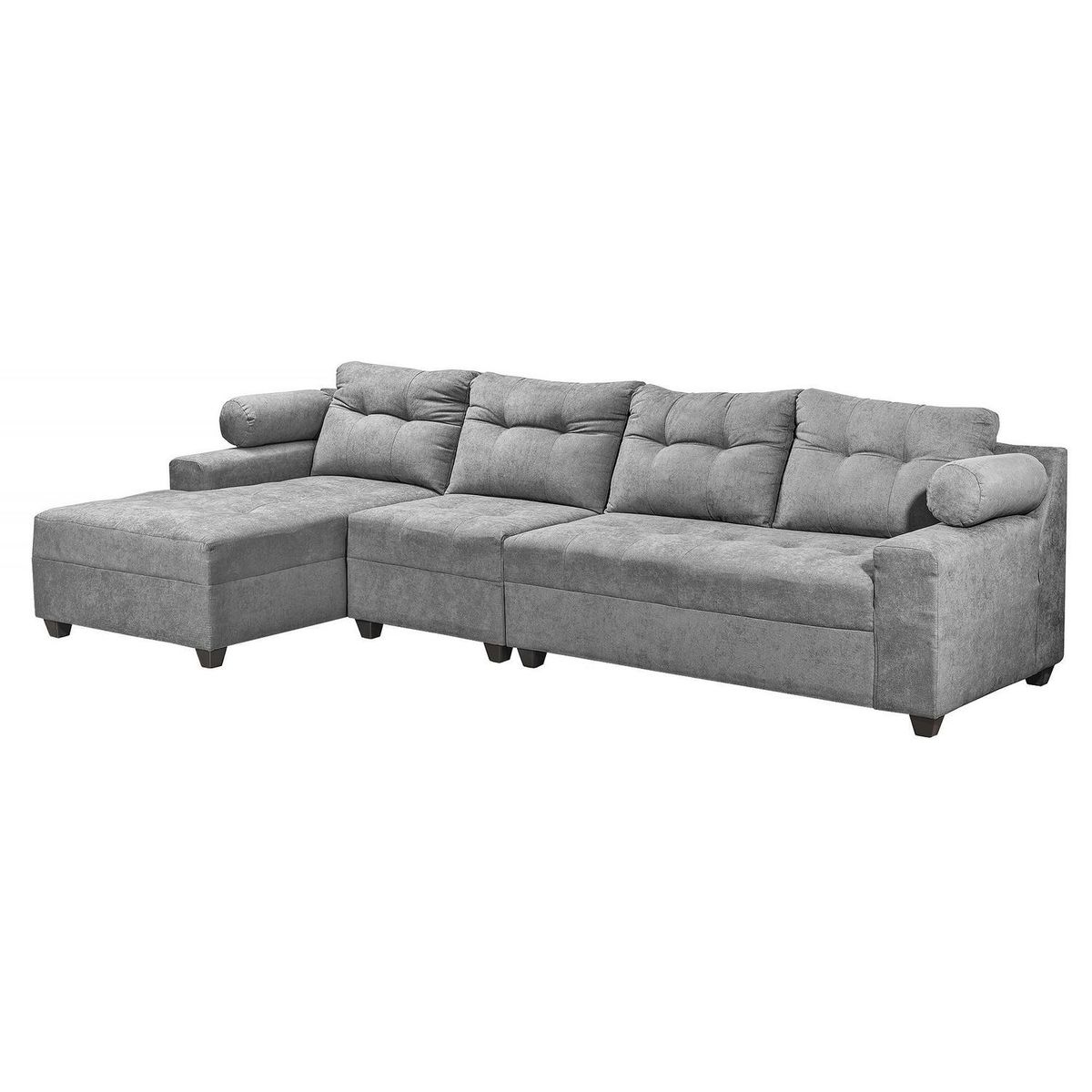 INTERMUEBLES - Sofá Seccional 4 cuerpos Le Mans 160x90x90 cm Gris