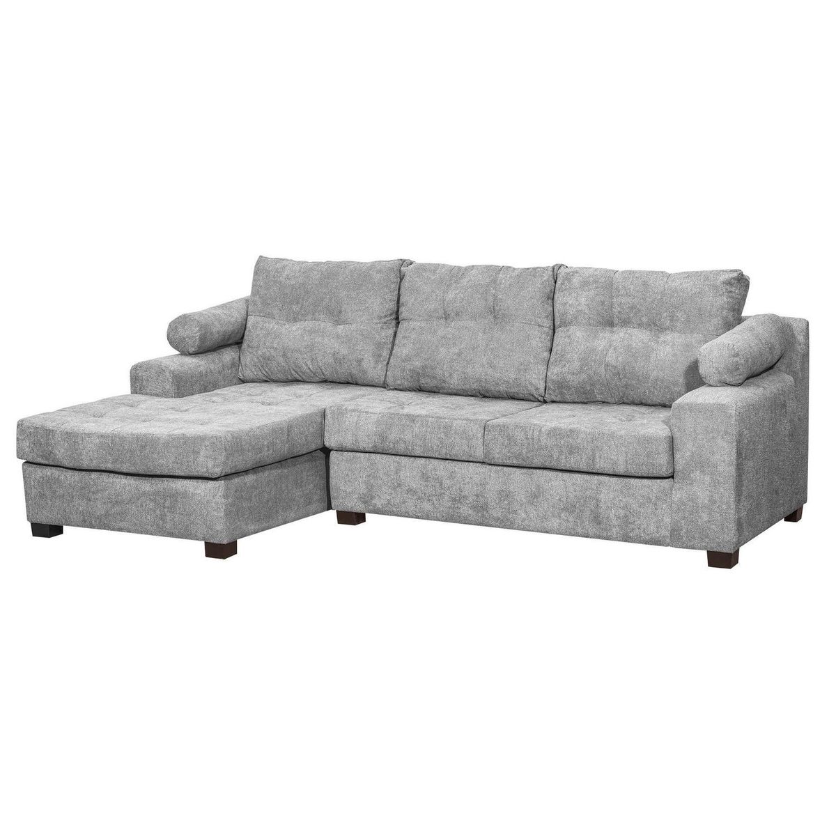 INTERMUEBLES - Sofá Seccional 3 cuerpos Le Mans 170x95x90 cm Gris