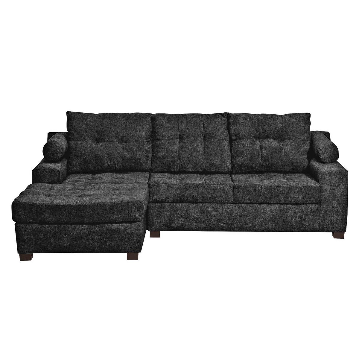INTERMUEBLES - Sofá Seccional 3 cuerpos Le Mans 170x95x90 cm Negro