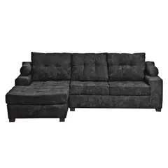 INNOVAMUEBLES - Sofá Seccional 3 cuerpos Le Mans 170x95x90 cm Negro