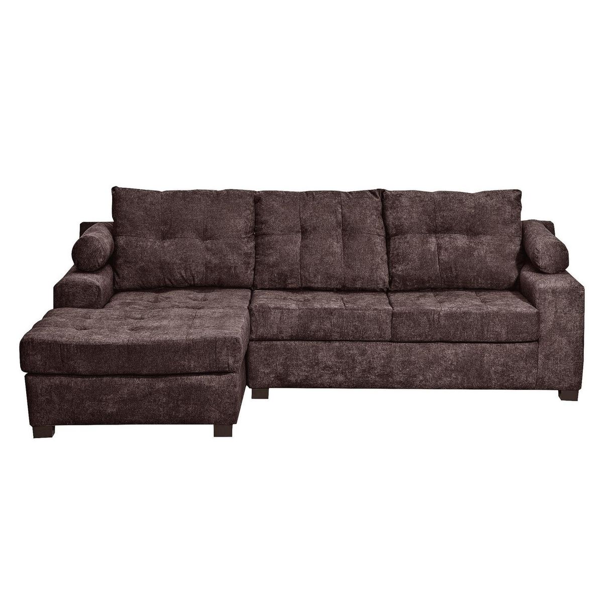 INTERMUEBLES - Sofá Seccional 3 cuerpos Le Mans 170x95x90 cm Chocolate