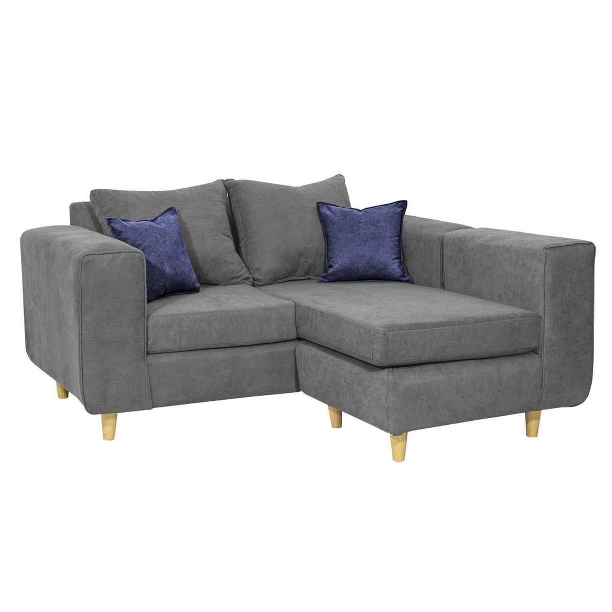 INTERMUEBLES - Sofá Seccional 3 cuerpos Eagle 165x81x89 cm Gris