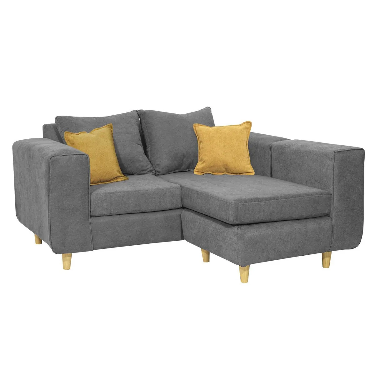 INTERMUEBLES - Sofá Seccional 3 cuerpos Eagle 165x81x89 cm Gris