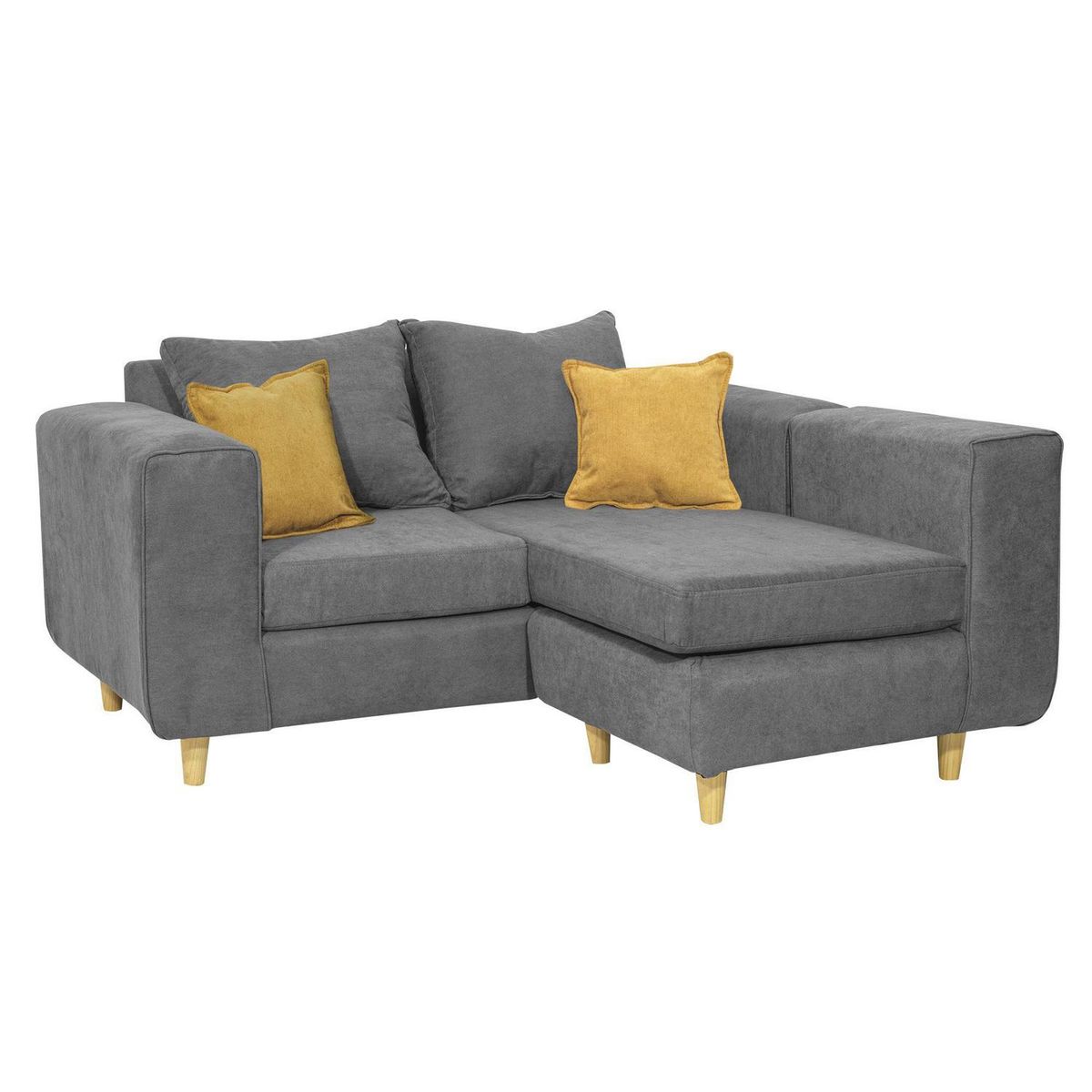 INTERMUEBLES - Sofá Seccional 3 cuerpos Eagle 165x81x89 cm Gris