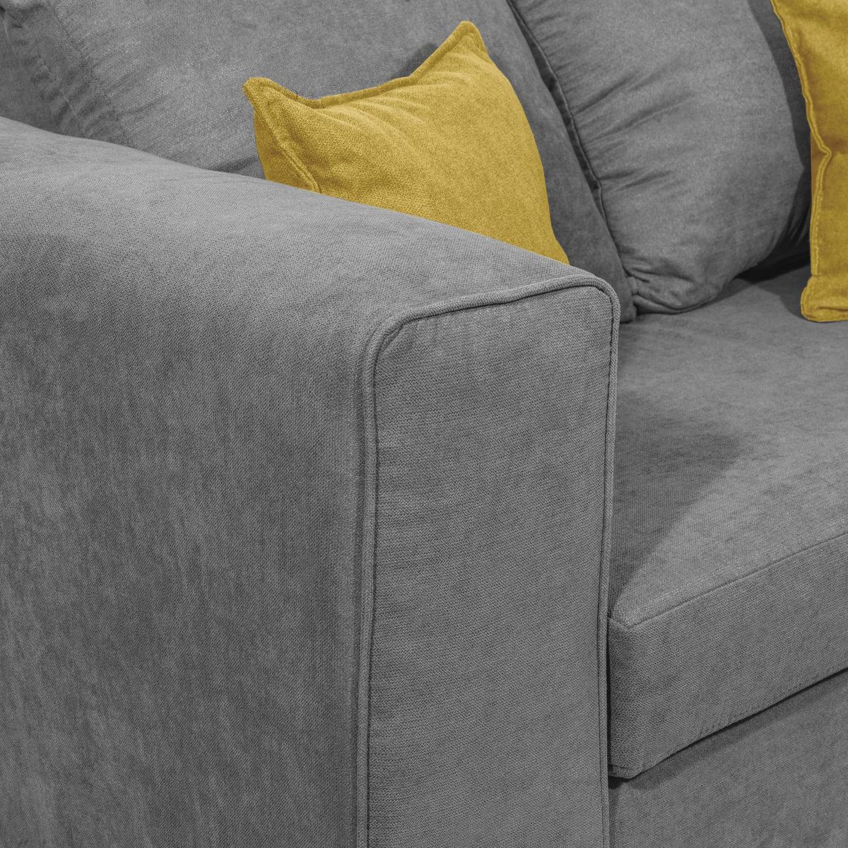 INTERMUEBLES - Sofá Seccional 3 cuerpos Eagle 165x81x89 cm Gris