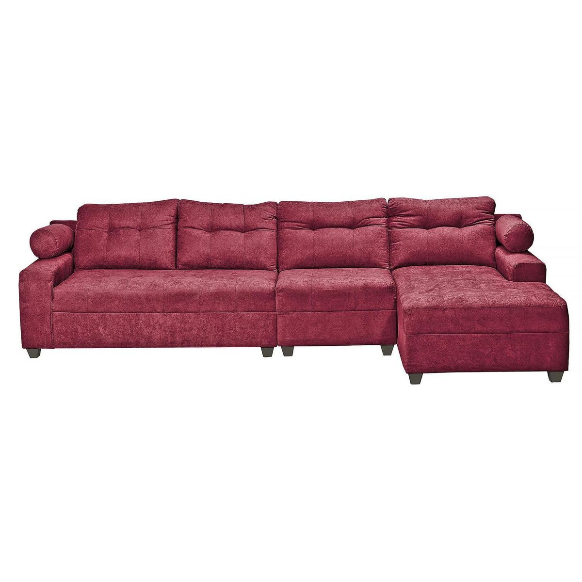 INTERMUEBLES - Sofá Seccional 4 cuerpos Le Mans 160x90x90 cm Burdeo
