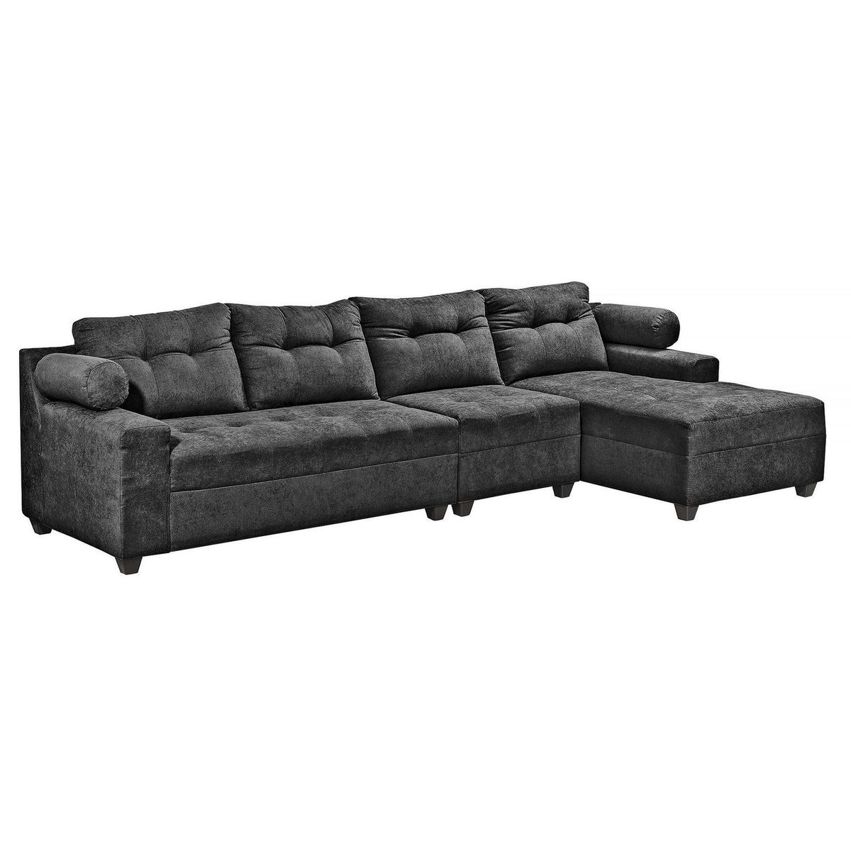 INTERMUEBLES - Sofá Seccional 4 cuerpos Le Mans 160x90x90 cm Negro