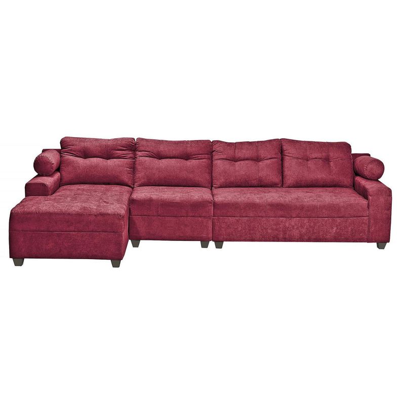 INTERMUEBLES - Sofá Seccional 4 cuerpos Le Mans 160x90x90 cm Burdeo