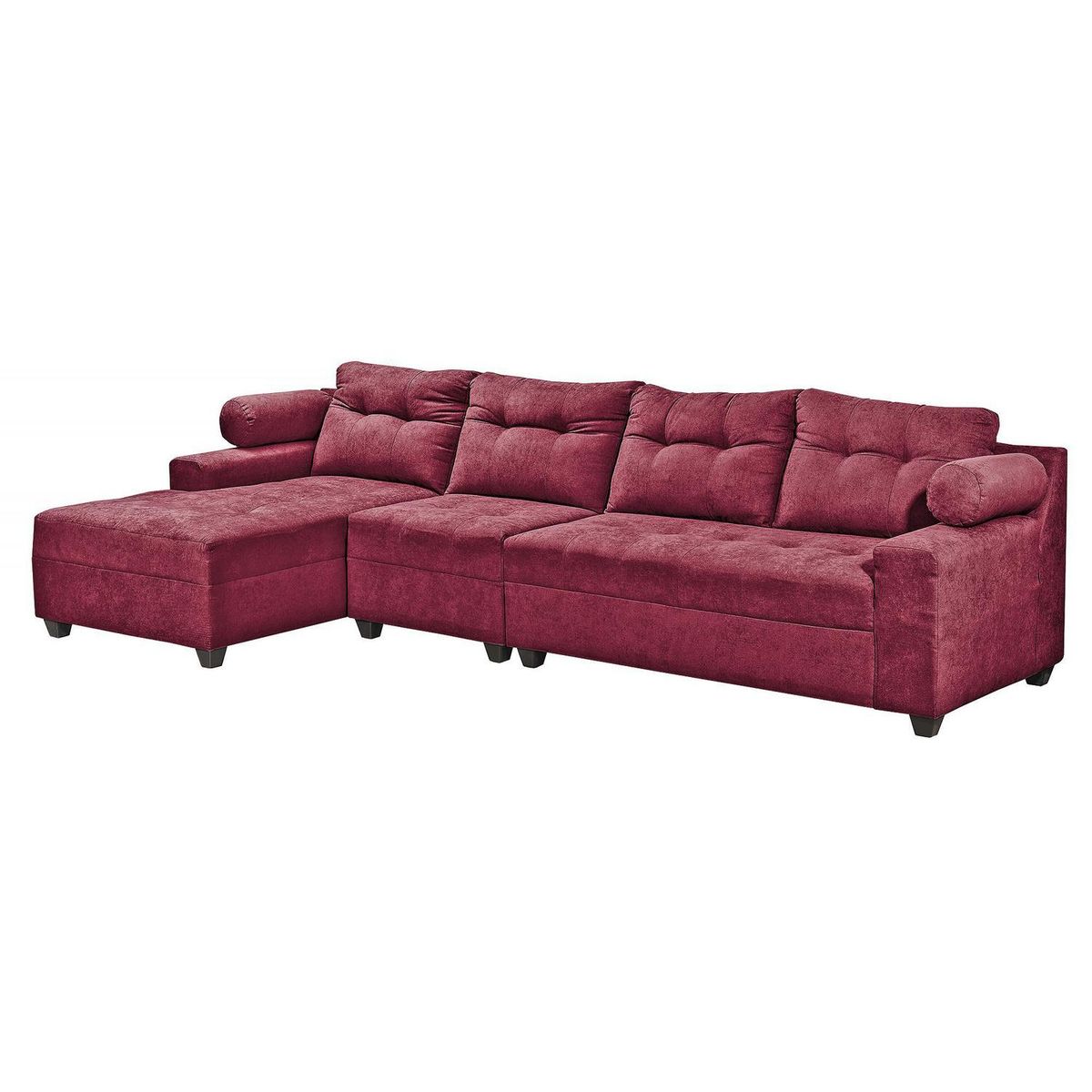 INTERMUEBLES - Sofá Seccional 4 cuerpos Le Mans 160x90x90 cm Rojo