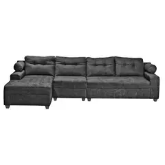 INNOVAMUEBLES - Sofá Seccional 4 cuerpos Le Mans 160x90x90 cm Negro