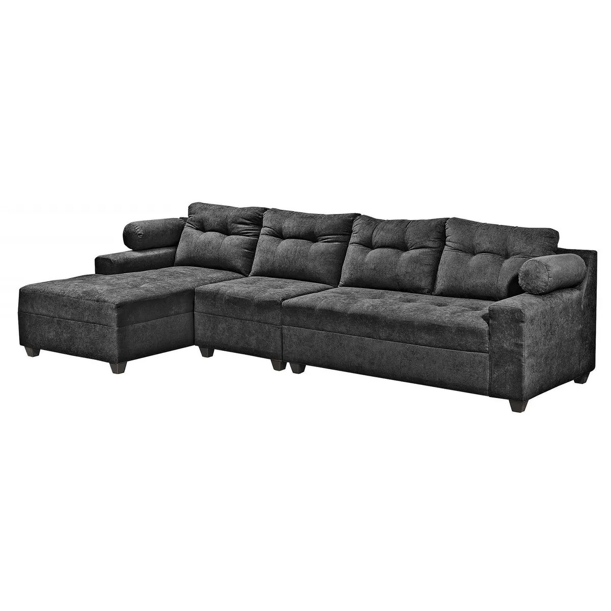 INTERMUEBLES - Sofá Seccional 4 cuerpos Le Mans 160x90x90 cm Negro