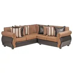 INTERMUEBLES - Sofá Seccional 5 cuerpos Violeta 216x86x81 cm Beige