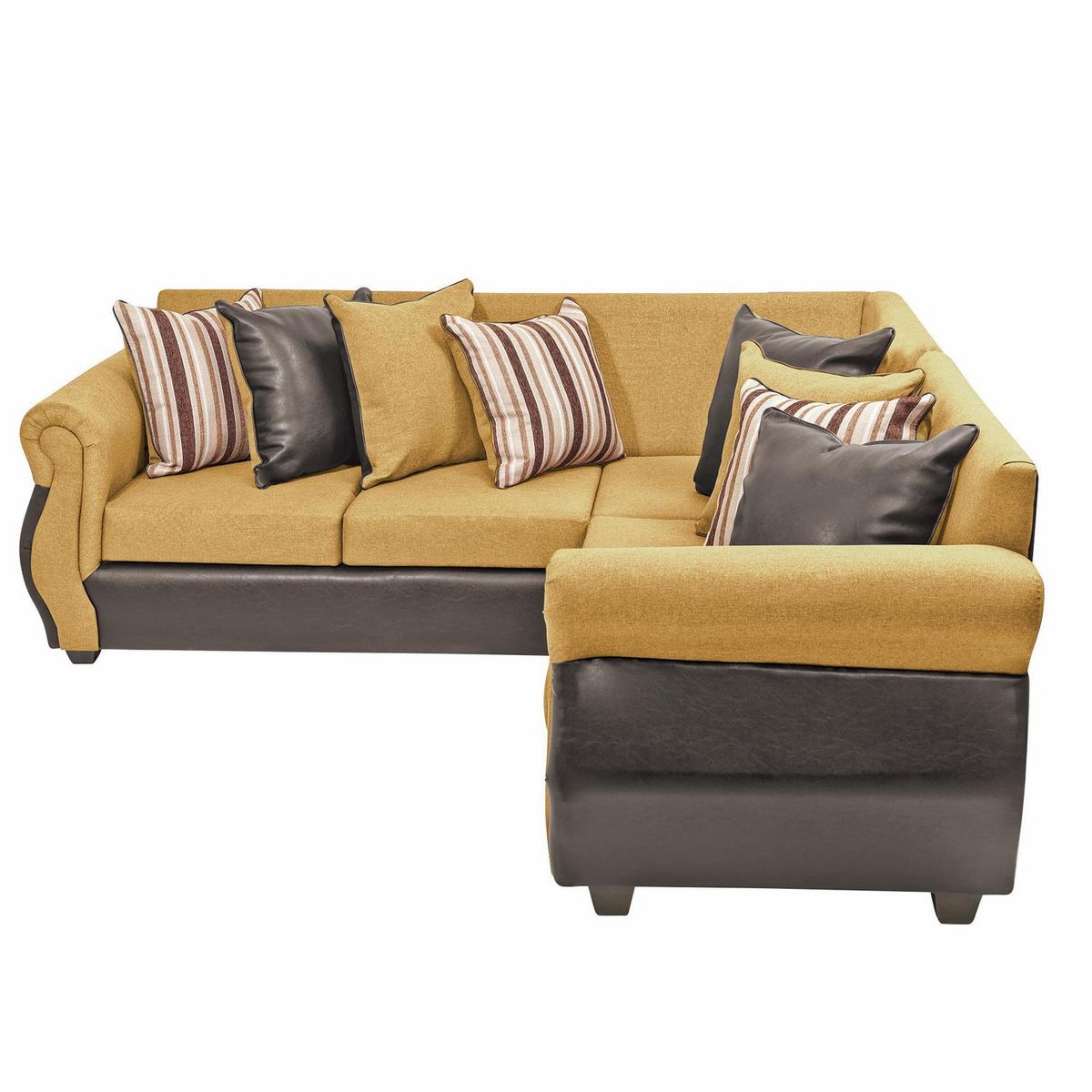 INTERMUEBLES - Sofá Seccional 5 cuerpos Violeta 216x86x81 cm Café