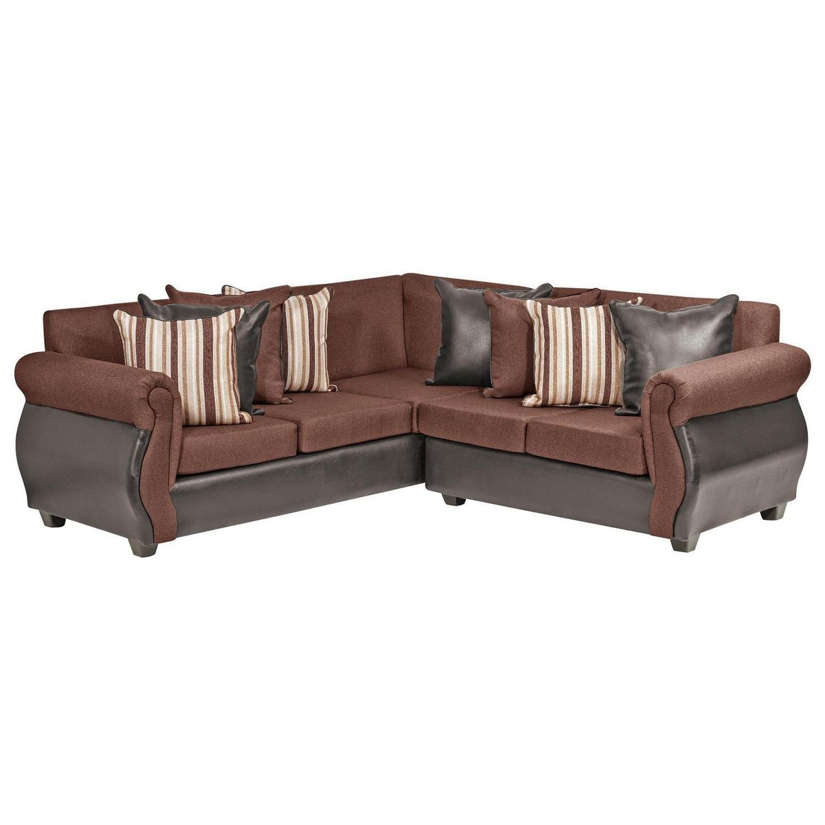 INTERMUEBLES - Sofá Seccional 5 cuerpos Violeta 216x86x81 cm Chocolate